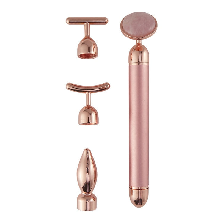 Vibrating Rose Quartz Roller Face Roller