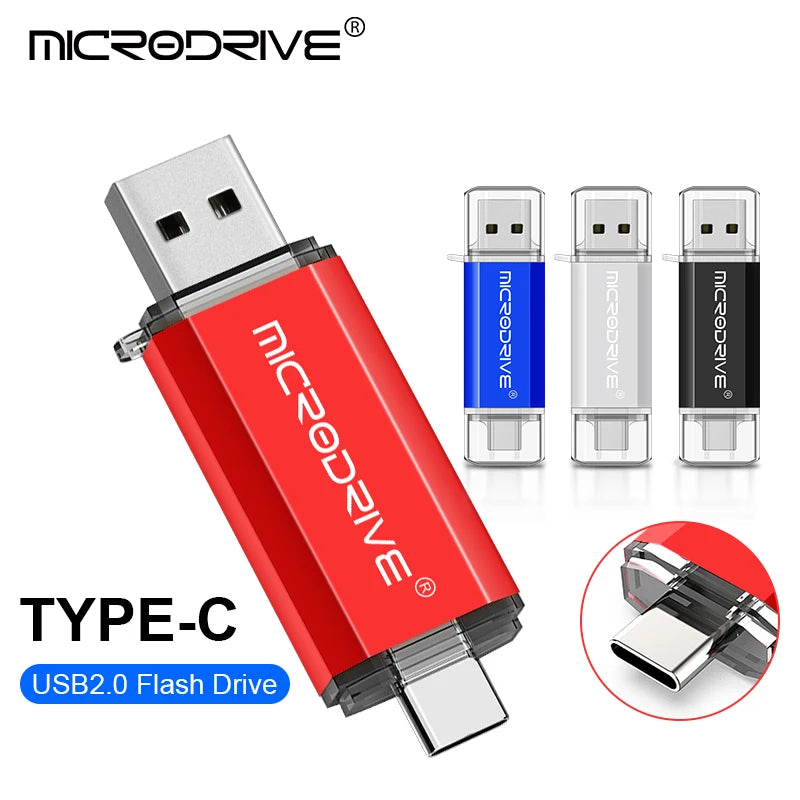 OTG USB-minne, Type-C-enhet, 256GB 128GB 64GB 32GB