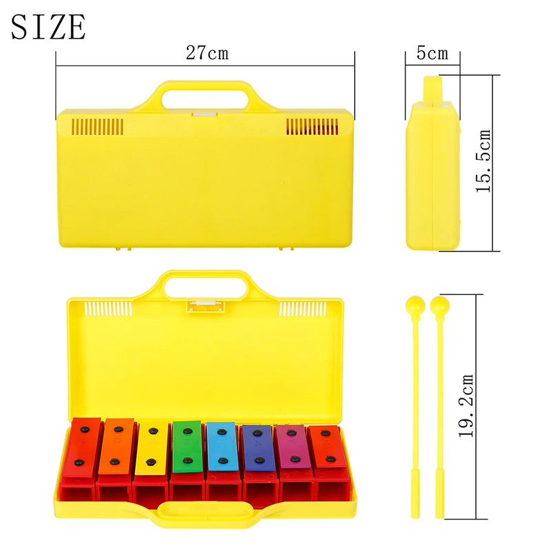 Färgglatt xylofon med 8 toner