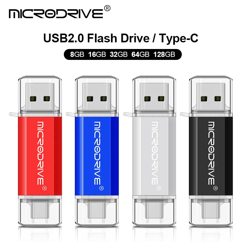 OTG USB-minne, Type-C-enhet, 256GB 128GB 64GB 32GB