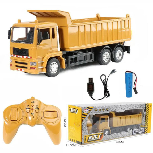 RC gul dump truck-leksak