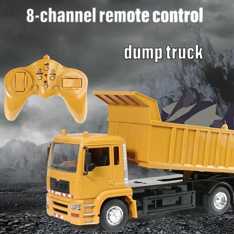 RC gul dump truck-leksak