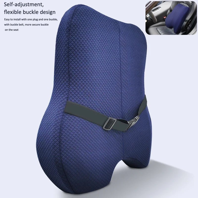 Memory Foam Sittdyna Midja Ryggstöd Kuddset Ortopedisk Ergonomisk