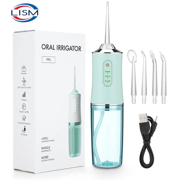 Oral Irrigator bärbar Dental vattentät Flosser,  USB Uppladdningsbar