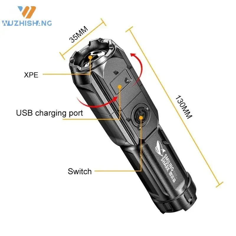 Kraftfull LED-ficklampa