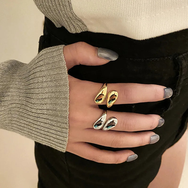 Guld Silver Statement ring