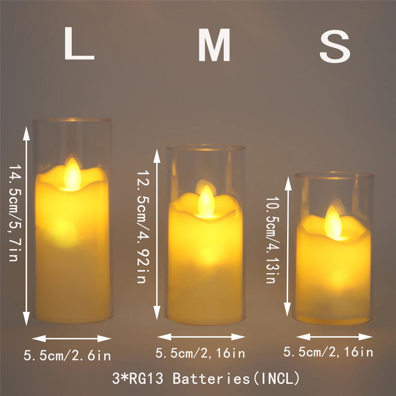 6st led flamlösa elektriska ljus