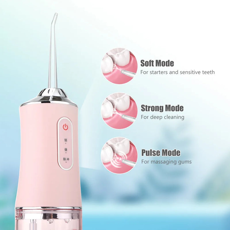 Oral Irrigator bärbar Dental vattentät Flosser,  USB Uppladdningsbar