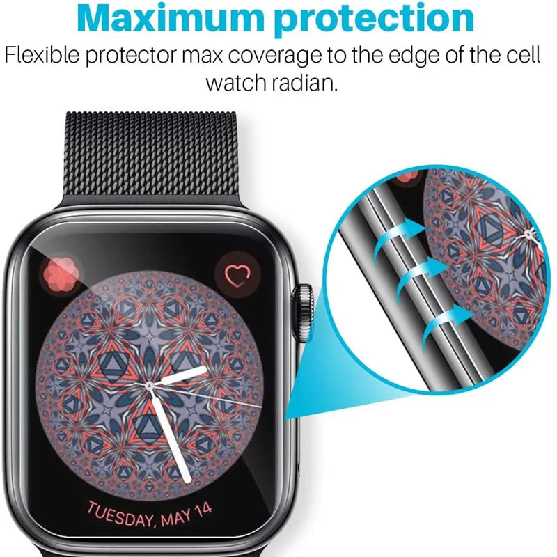 Skärmskydd i transparent hydrogel film för Apple Watch 9-4