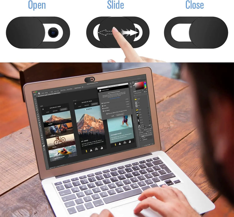Privat Webcam Cover för iPad, surfplatta, bärbar dator, kamera och mobiltelefon
