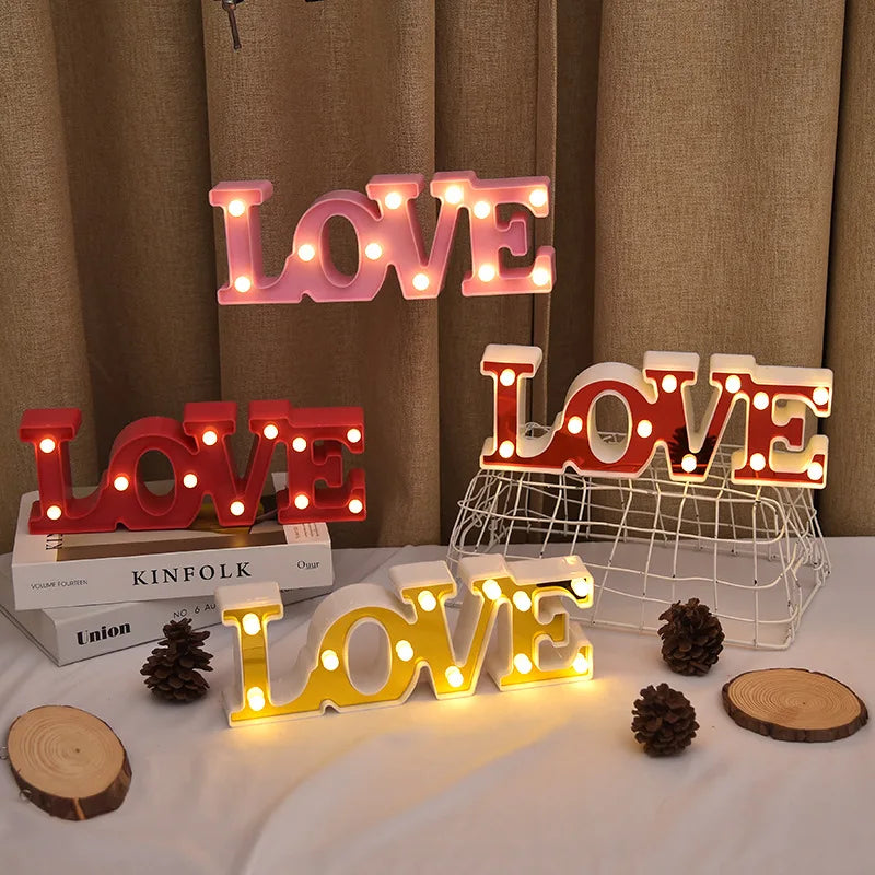 Love sign, med LED-lampor