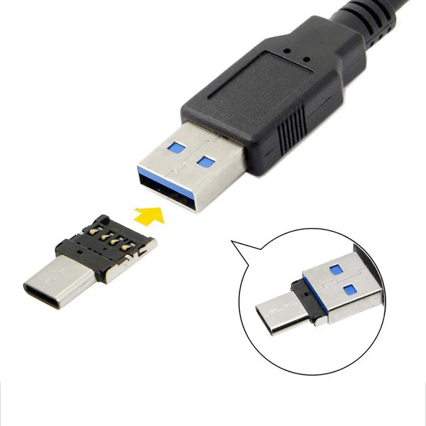 OTG Micro USB Typ C Adapter USB-C Hane till USB 2.0 Hon Datakontakt