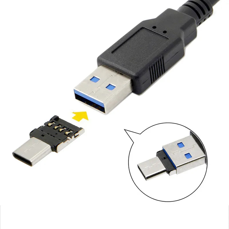 OTG Micro USB Typ C Adapter USB-C Hane till USB 2.0 Hon Datakontakt