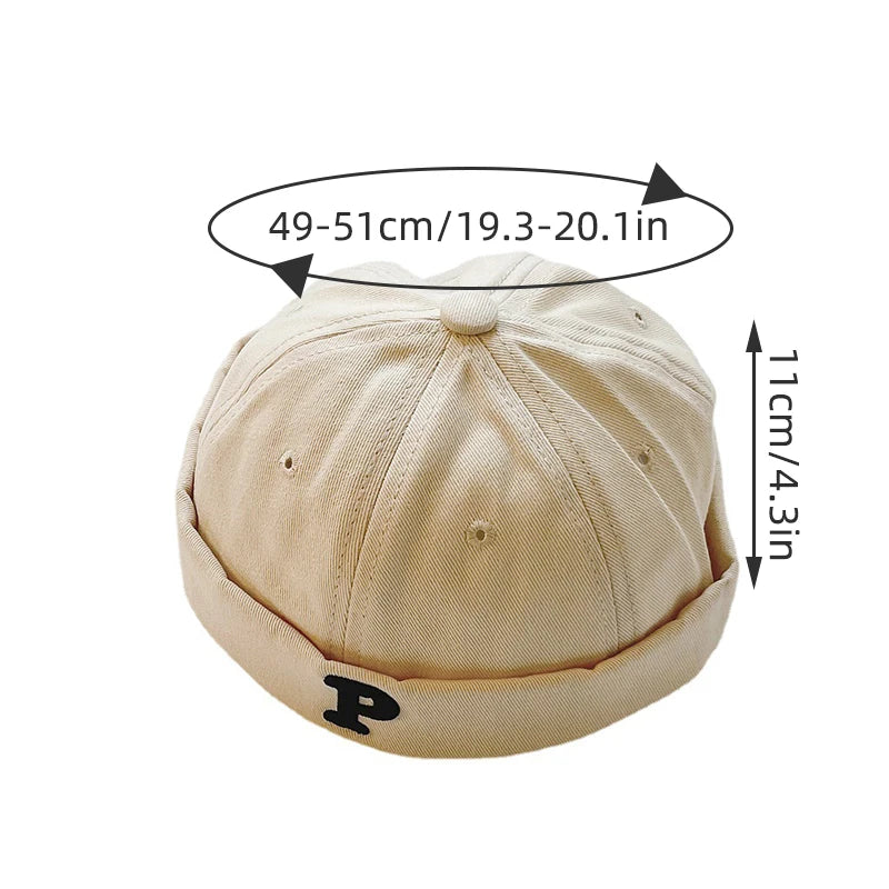 Vintage bokstav (P), Bbroderade baby brättelös hatt