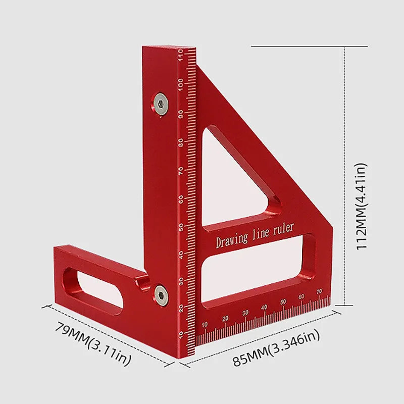 Träbearbetning Fyrkantig gradskiva Aluminiumlegering