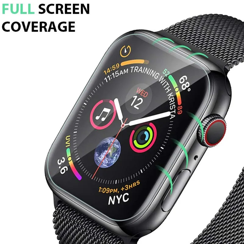 Skärmskydd i transparent hydrogel film för Apple Watch 9-4