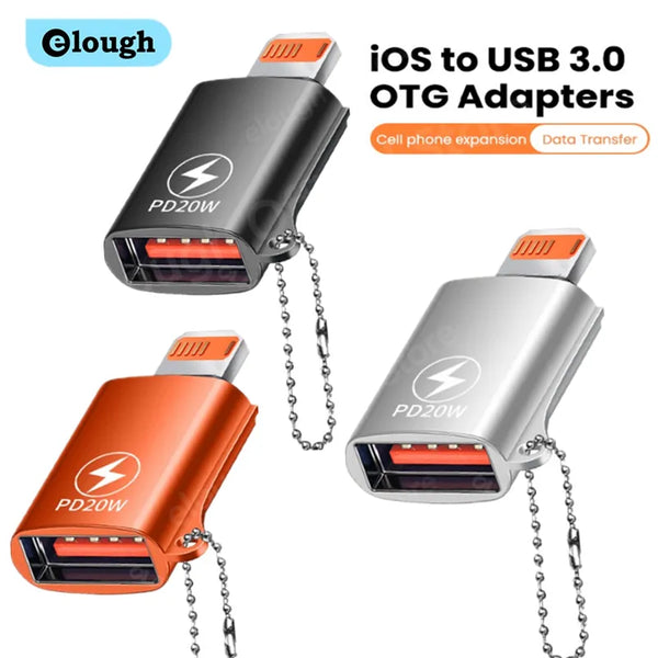 USB 3.0 till Lightning Adapter OTG För iPhone Macbook iPad Snabbladdning