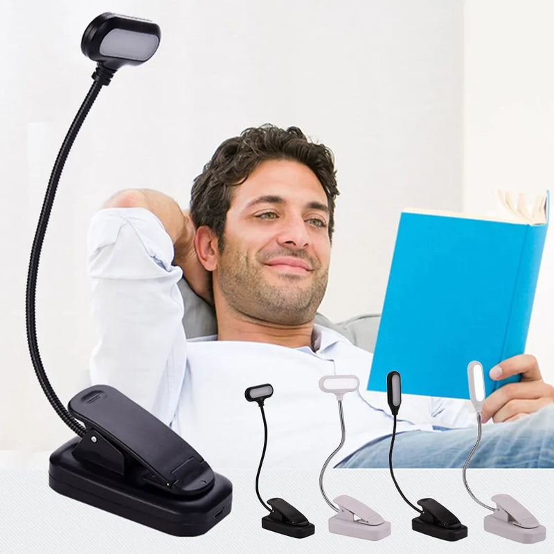 Bok Lampa, Justerbar Mini Clip-On