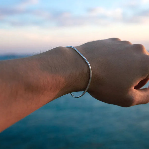 Guldfärgad Stainless stål ormlänks armband