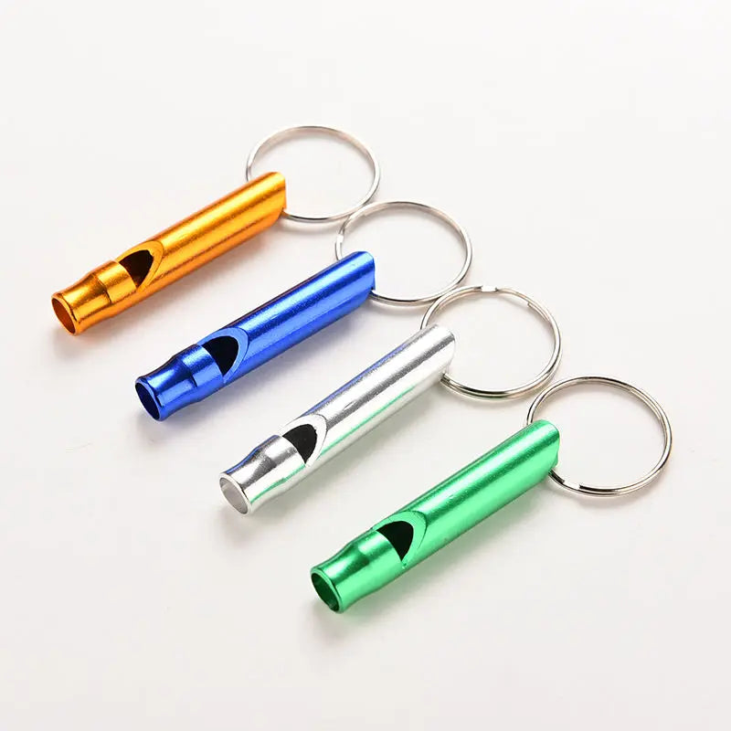 1st aluminiumlegering visselpipa som nyckelring mini för utomhus