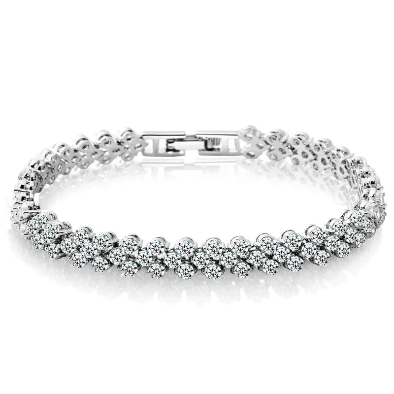 Lyxigt Flätat armband, Charm Crystal