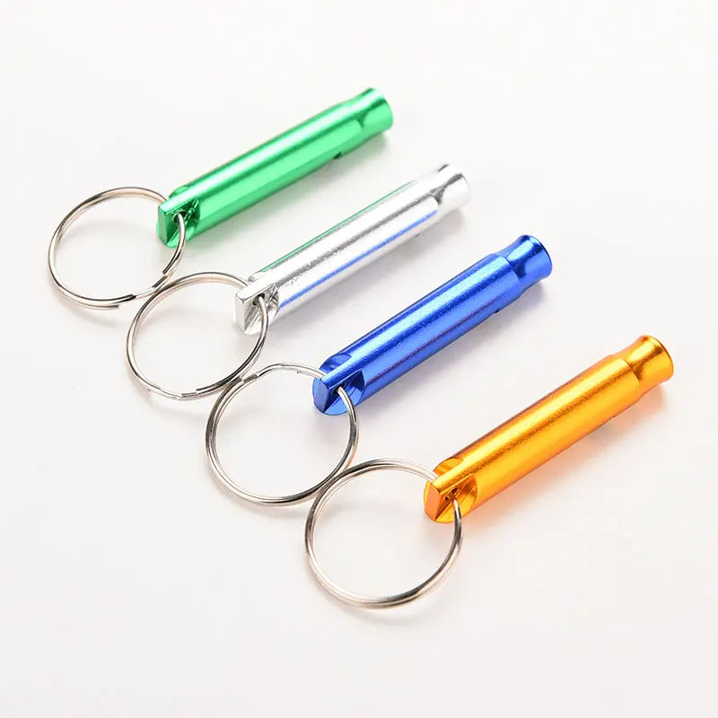 1st aluminiumlegering visselpipa som nyckelring mini för utomhus