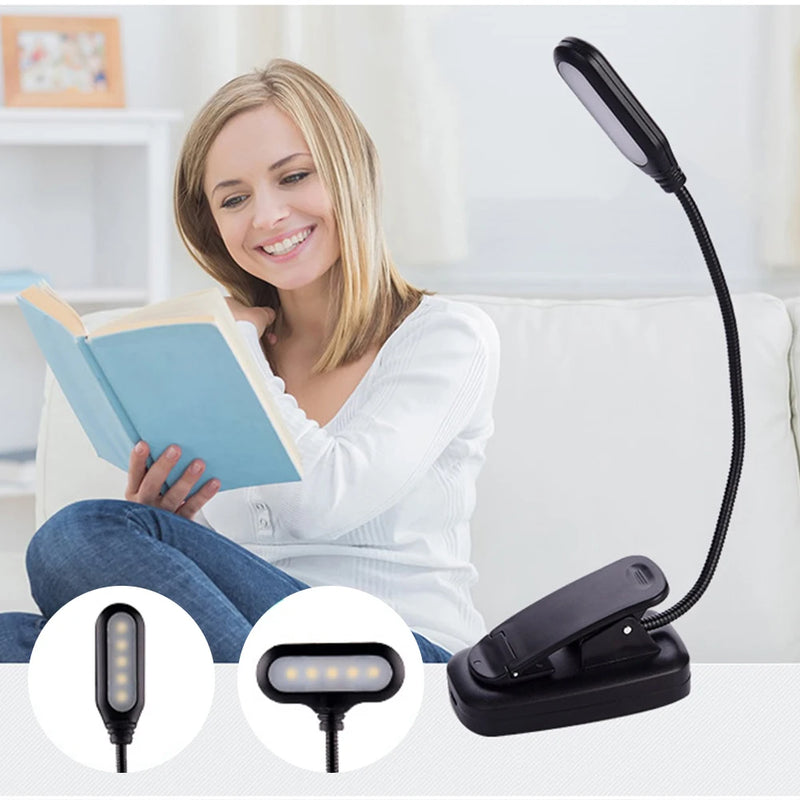 Bok Lampa, Justerbar Mini Clip-On