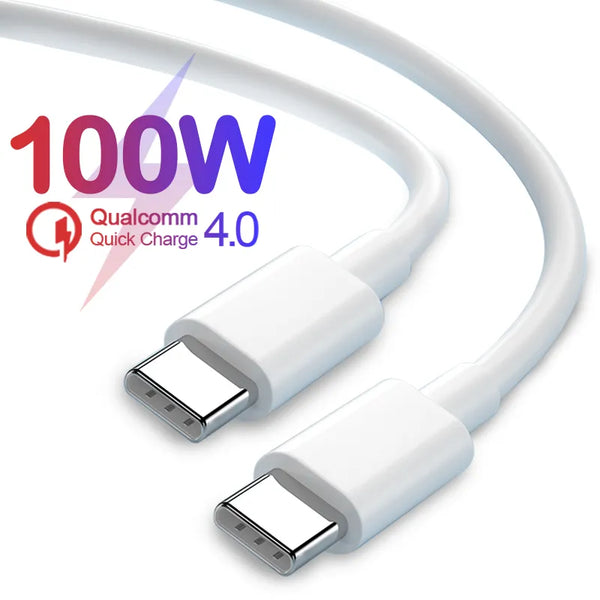 Original USB typ C-kabel 100W för Samsung S23 S22 Ultra Huawei P30 Pro Xiaomi Redmi 6A