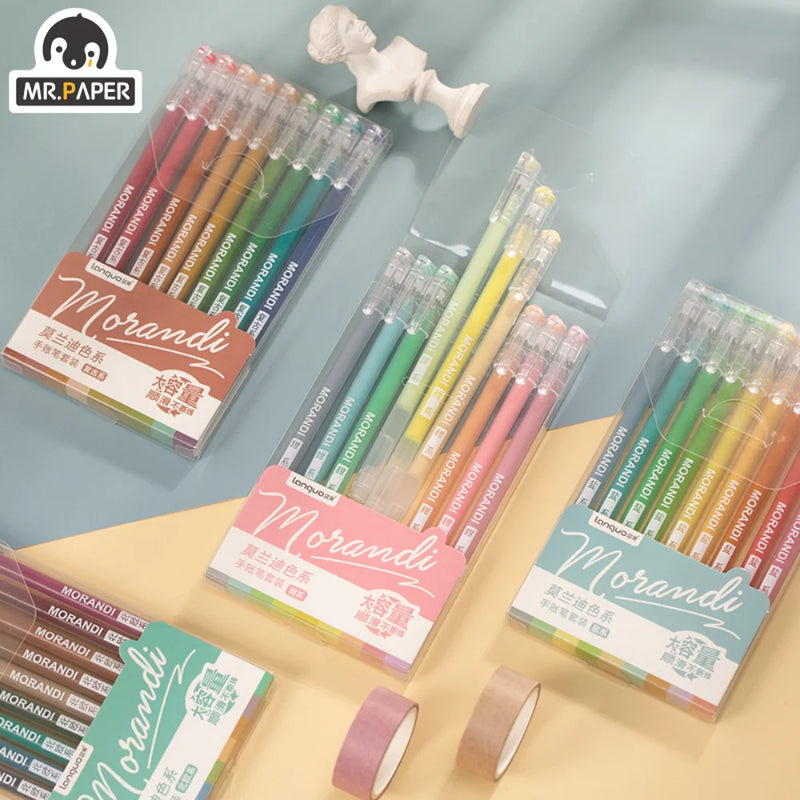 5 Designs 9st/kartong Color Gel Pens Set