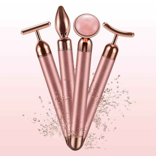 Vibrating Rose Quartz Roller Face Roller